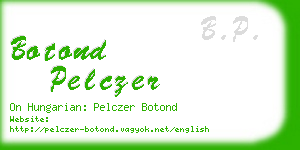 botond pelczer business card